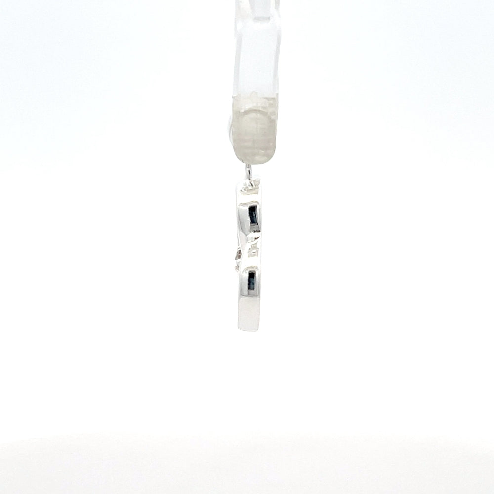 Doppelherz-Anhänger aus 925er Sterlingsilber mit Zirkonia-Akzent