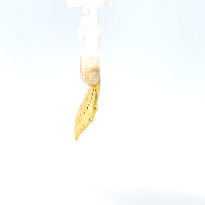 Federanhänger aus 925er Sterlingsilber und vergoldet mit Zirkonia-Verzierung