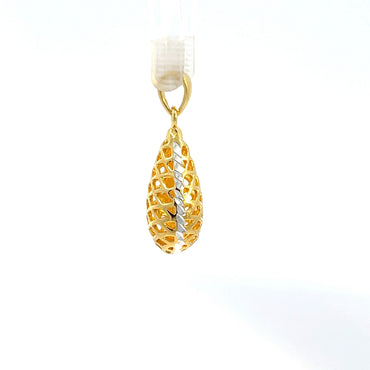 Tropfenförmiger Anhänger aus 925er Sterlingsilber, vergoldet