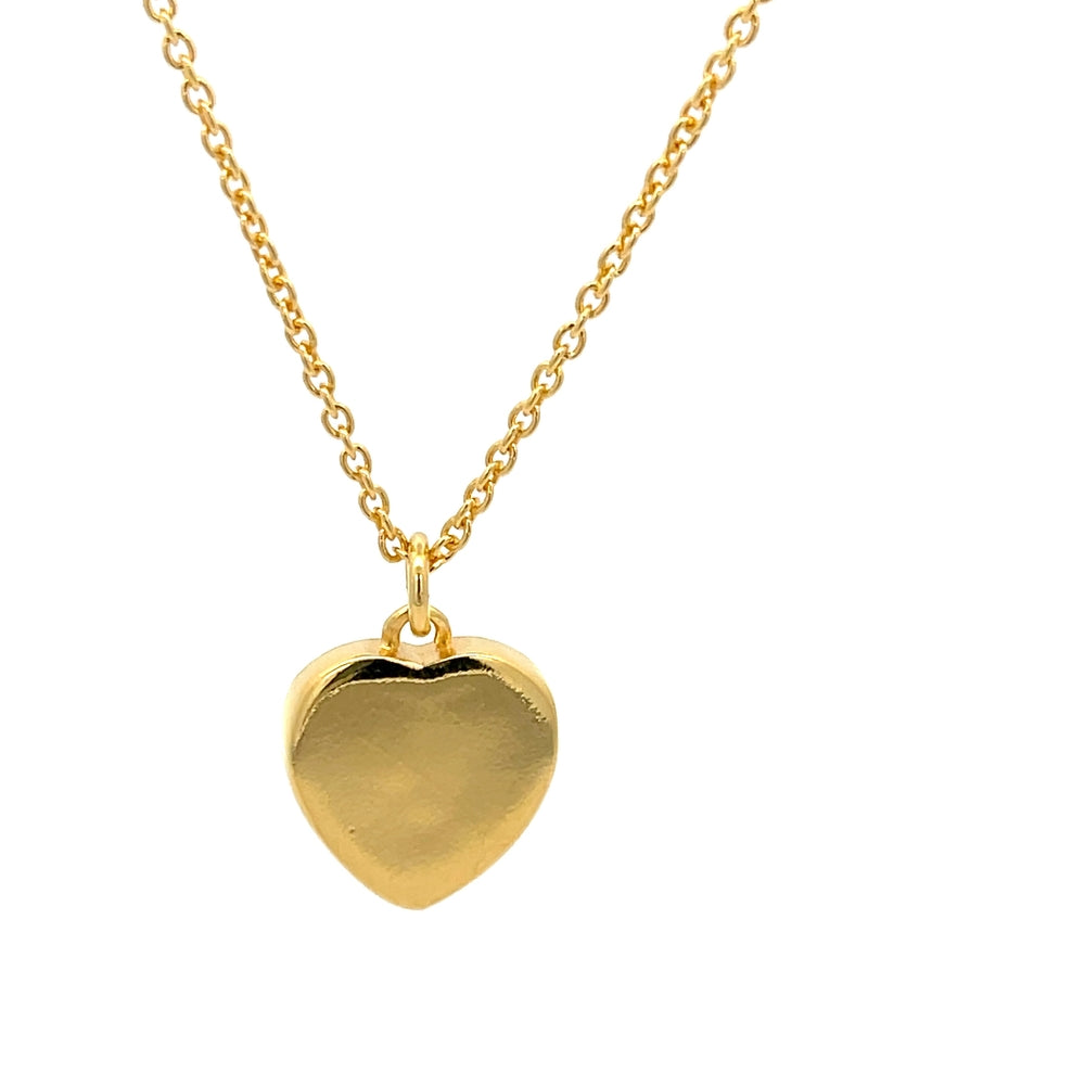 Herzanhänger-Halskette aus 925er Sterlingsilber mit Perlmutt-Finish