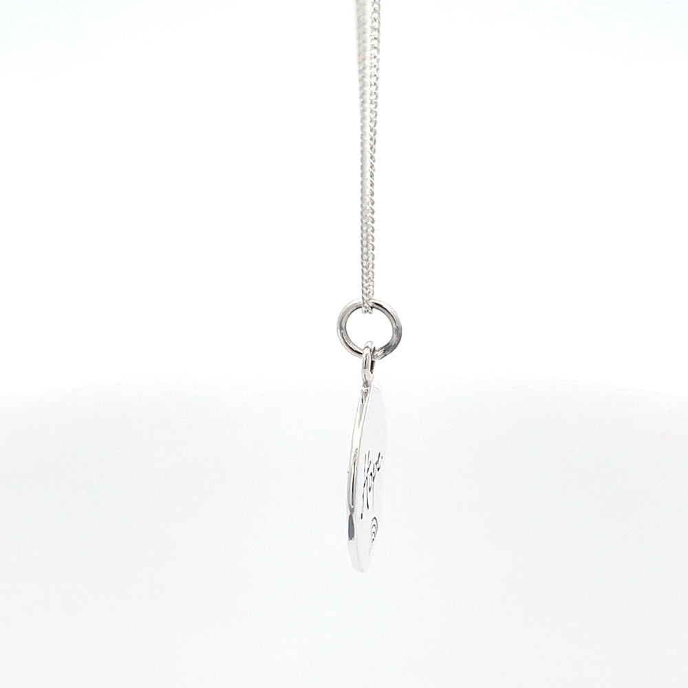 Halskette aus 925er Sterlingsilber mit Anhänger „Hoffnung“.