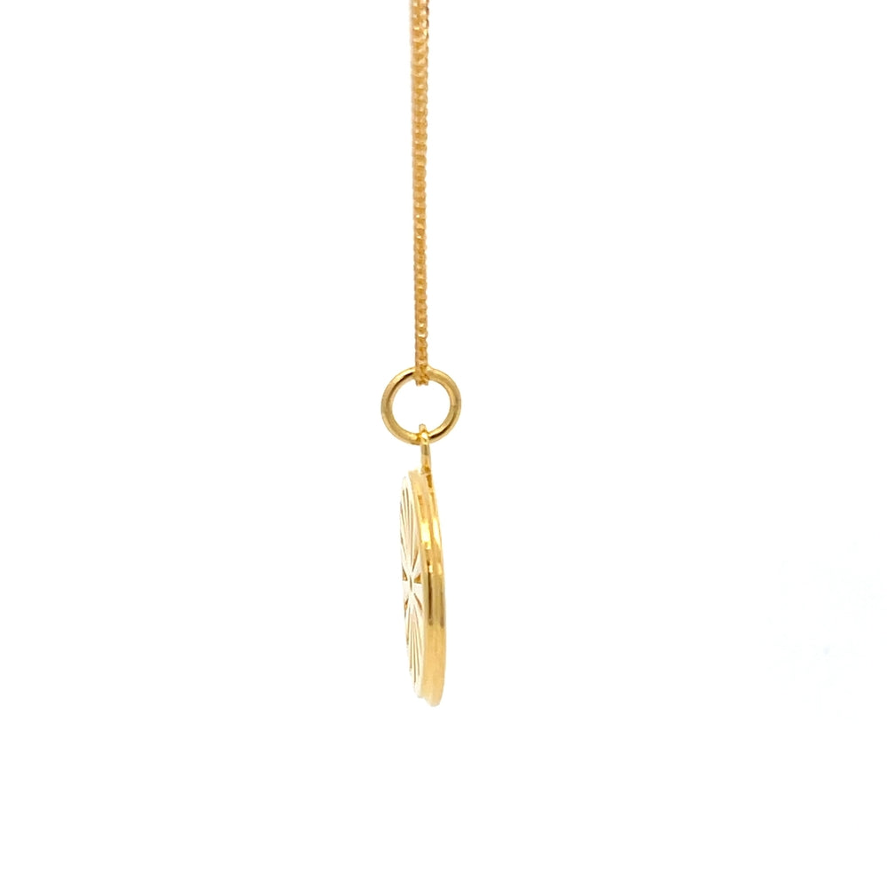 Halskette aus 925er Sterlingsilber, 14 Karat vergoldet, mit Sonnenanhänger