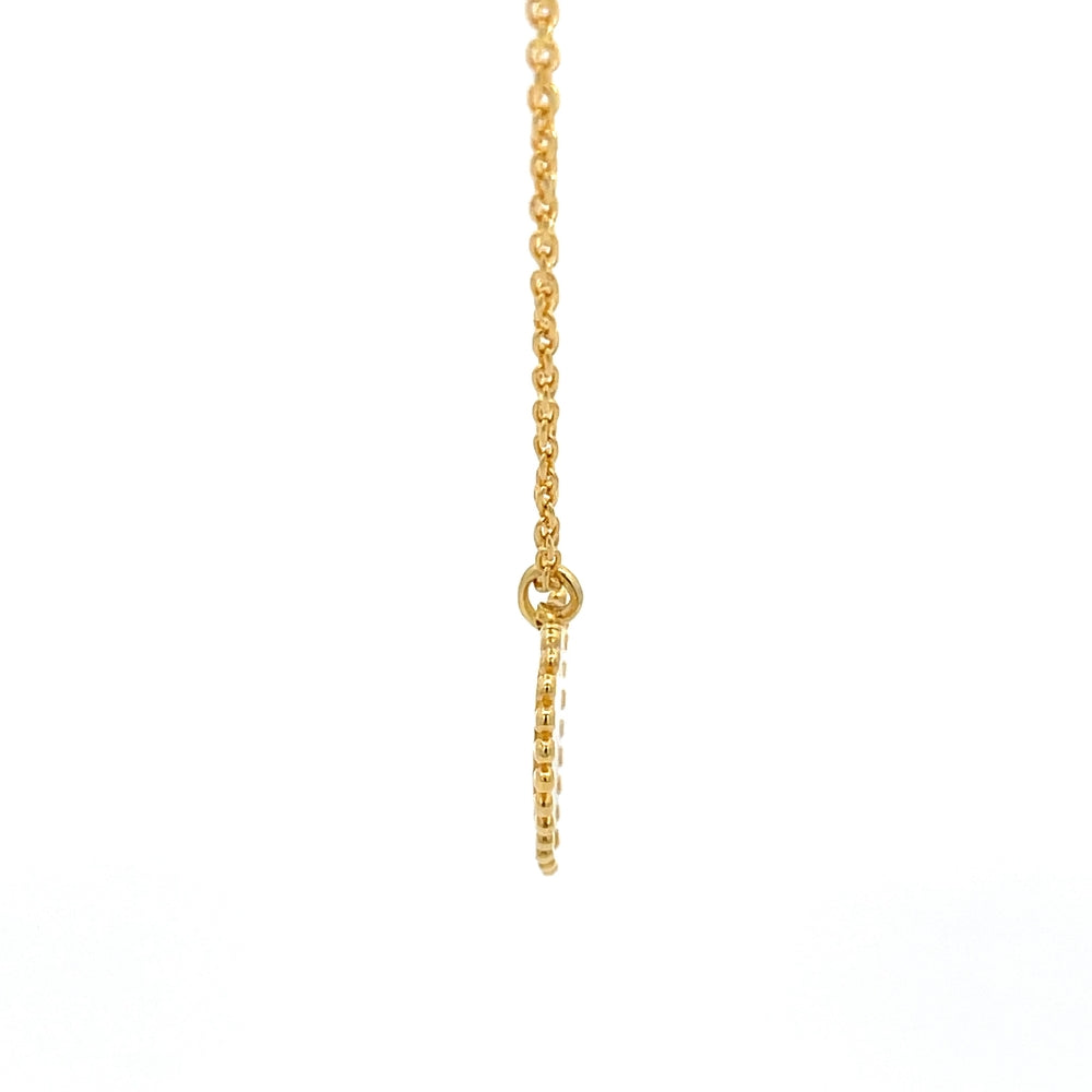 Herzförmige Halskette aus 925er Sterlingsilber, 14 Karat vergoldet, mit Zirkonia-Rand