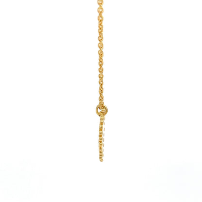 Herzförmige Halskette aus 925er Sterlingsilber, 14 Karat vergoldet, mit Zirkonia-Rand