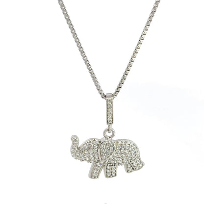 Halskette aus 925er Silber mit Elefantenanhänger