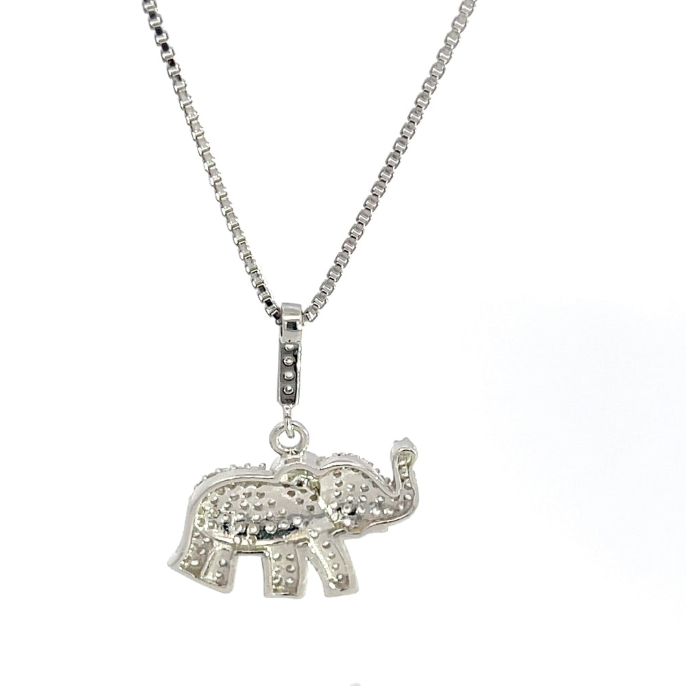 Halskette aus 925er Silber mit Elefantenanhänger