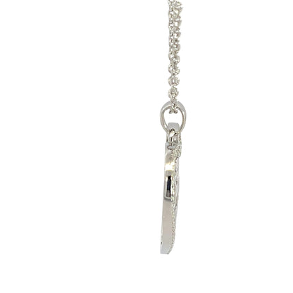 Herzanhänger-Halskette aus 925er Sterlingsilber mit Aussparungen