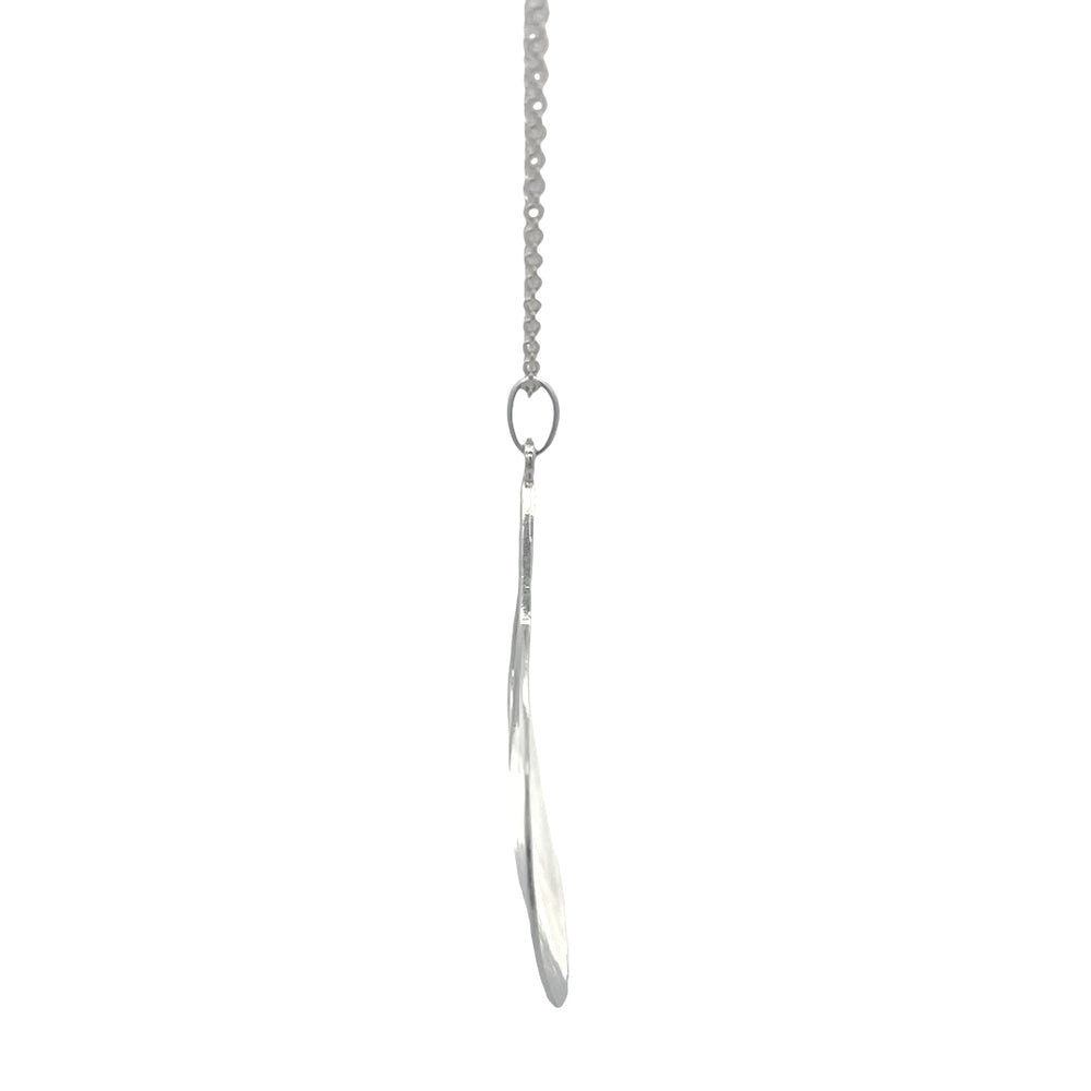 925 Silver Eclipse Hammered Pendant Necklace