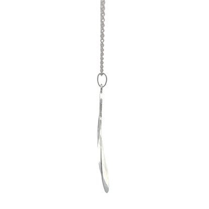 925 Silver Eclipse Hammered Pendant Necklace