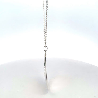 Halskette mit gehämmertem Anhänger „Eclipse“ aus 925er Silber