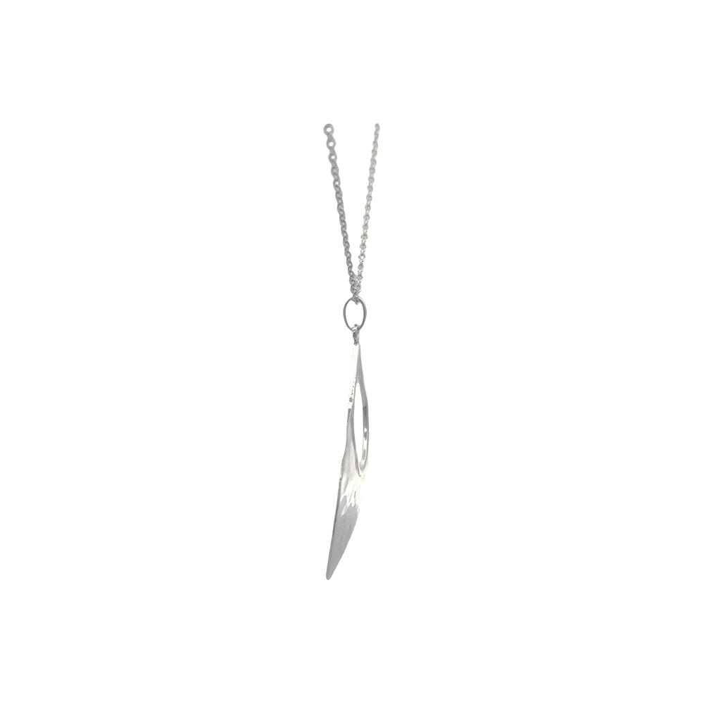 925 Silver Eclipse Hammered Pendant Necklace
