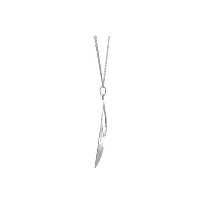 925 Silver Eclipse Hammered Pendant Necklace