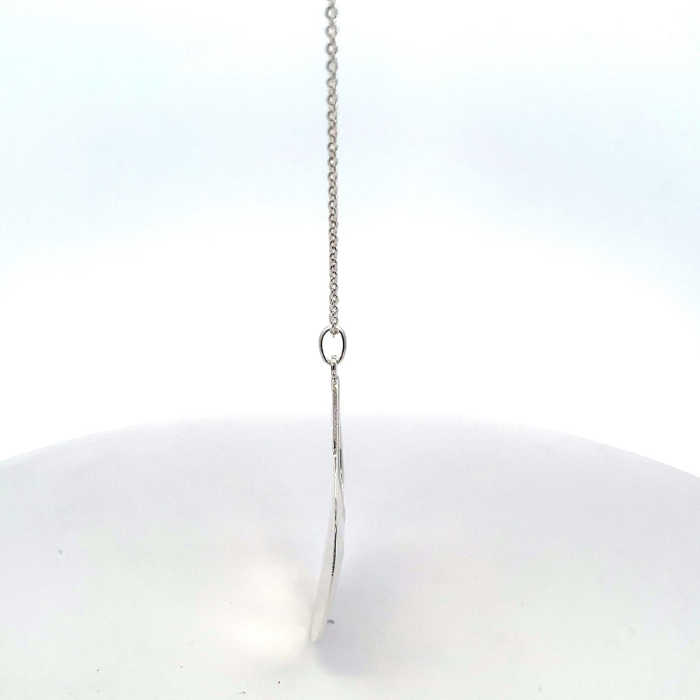 Halskette mit gehämmertem Anhänger „Eclipse“ aus 925er Silber