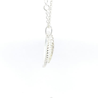 Halskette mit Herzanhänger aus 925er Sterlingsilber und Steinbesatz