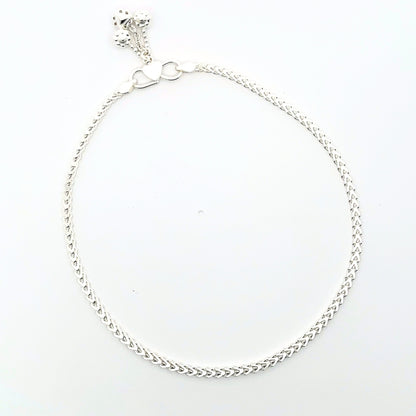 Fußkettchen aus 925er Silber mit kleinen, hängenden Kugeln