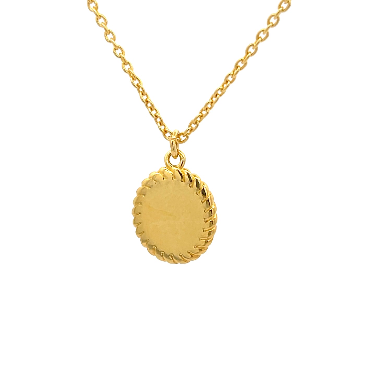 925 Silver Black Bead Oval Gold-Plated Necklace