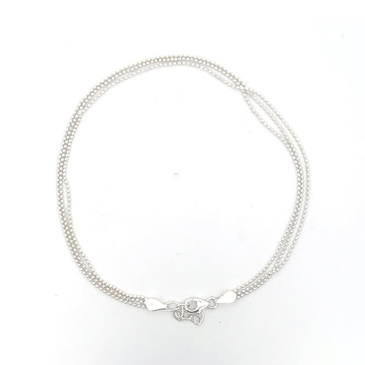 925 Sterling Silber Mehrstrangige Kugelkettchen-Fußkette