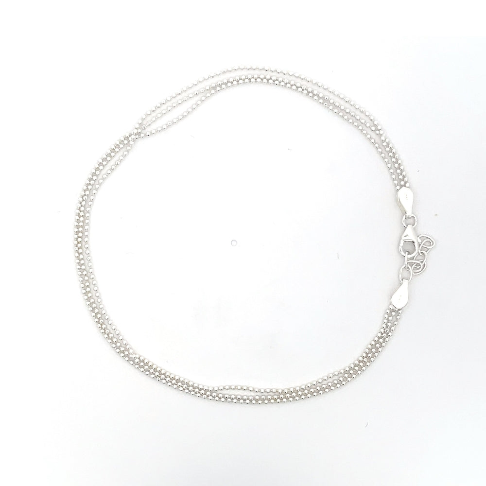 925 Sterling Silber Mehrstrangige Kugelkettchen-Fußkette