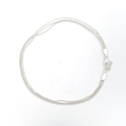 925 Sterling Silber Mehrstrangige Kugelkettchen-Fußkette