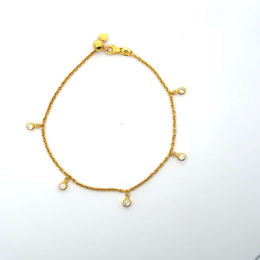 Verstellbares Fußkettchen aus 925er Sterlingsilber mit doppelter Kettenverzierung