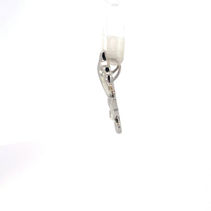 Delfinanhänger aus 925er Sterlingsilber mit Zirkonia-Akzent