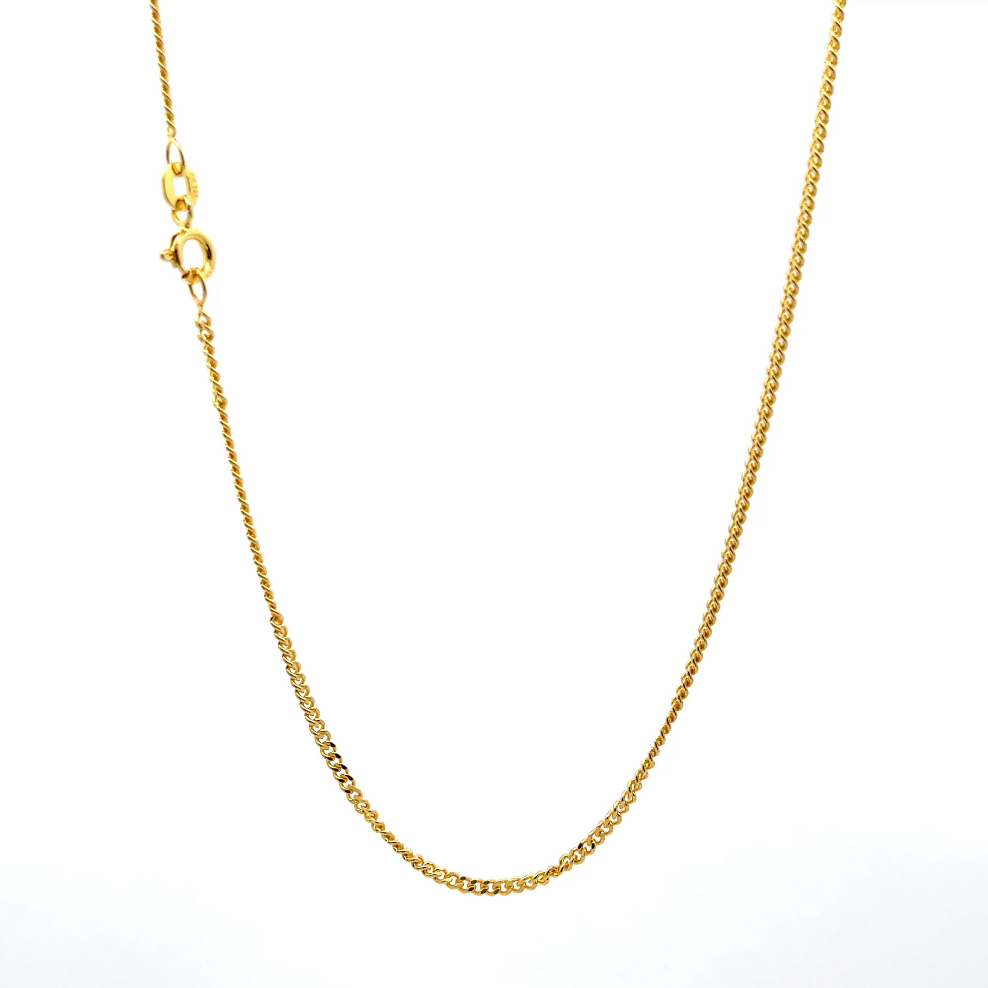 Nexus Link Gold Finish 925 Silver Chain 40 cm