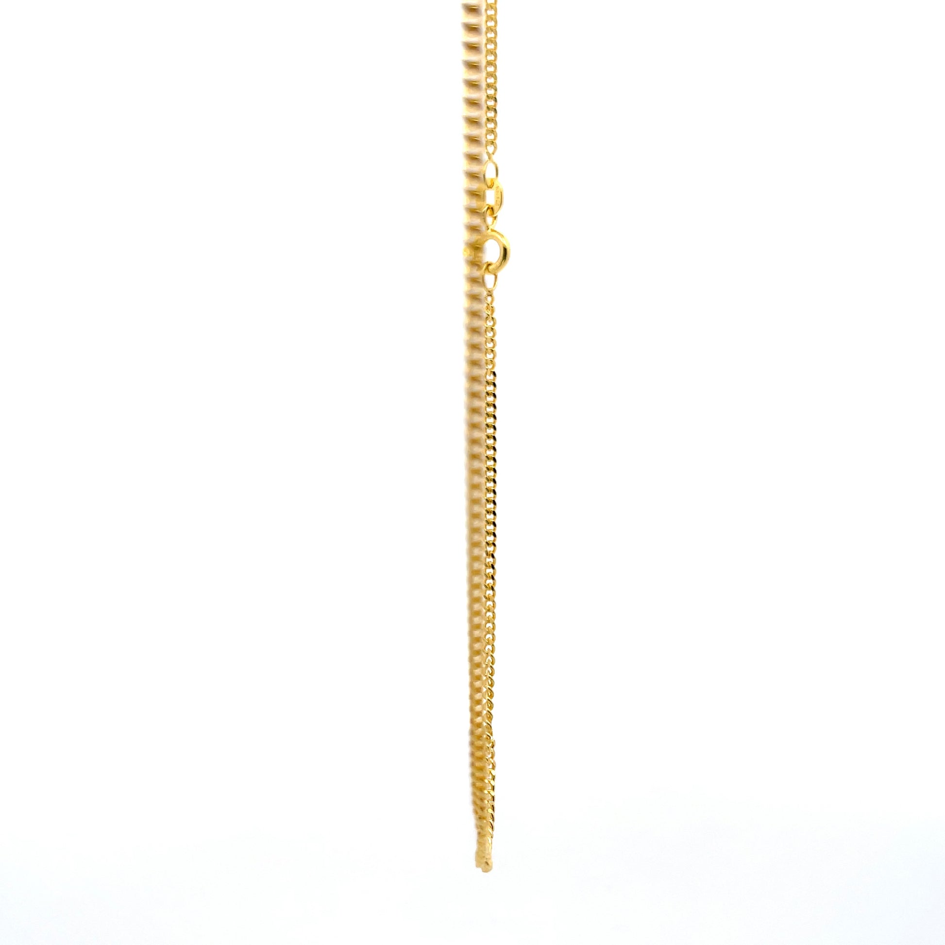 Nexus Link Gold Finish 925 Silver Chain 40 cm