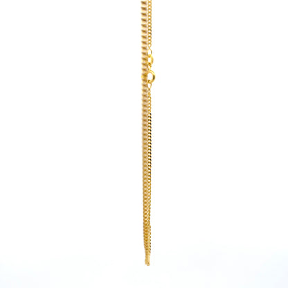 Nexus Link Gold Finish 925 Silver Chain 40 cm