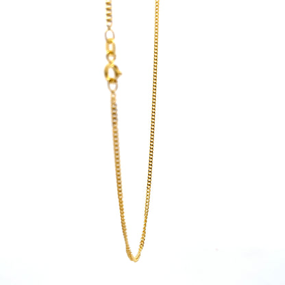 Nexus Link Gold Finish 925 Silver Chain 40 cm