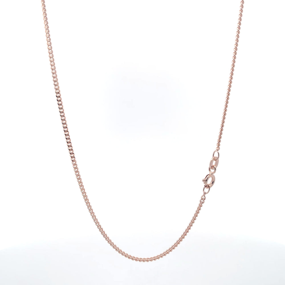 Nexus Link Rose Gold Finish 925 Silver Chain 40 cm