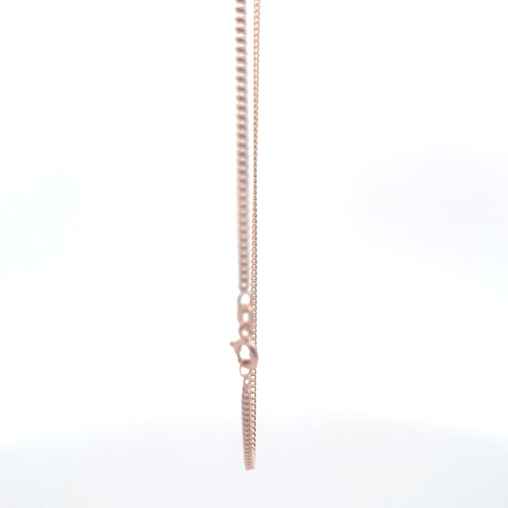 Nexus Link Rose Gold Finish 925 Silver Chain 40 cm
