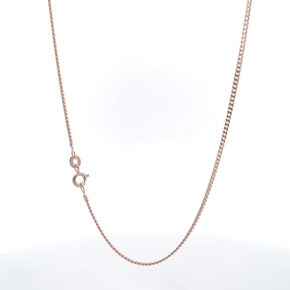 Nexus Link Rose Gold Finish 925 Silver Chain 40 cm