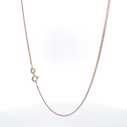 Nexus Link Rose Gold Finish 925 Silver Chain 40 cm