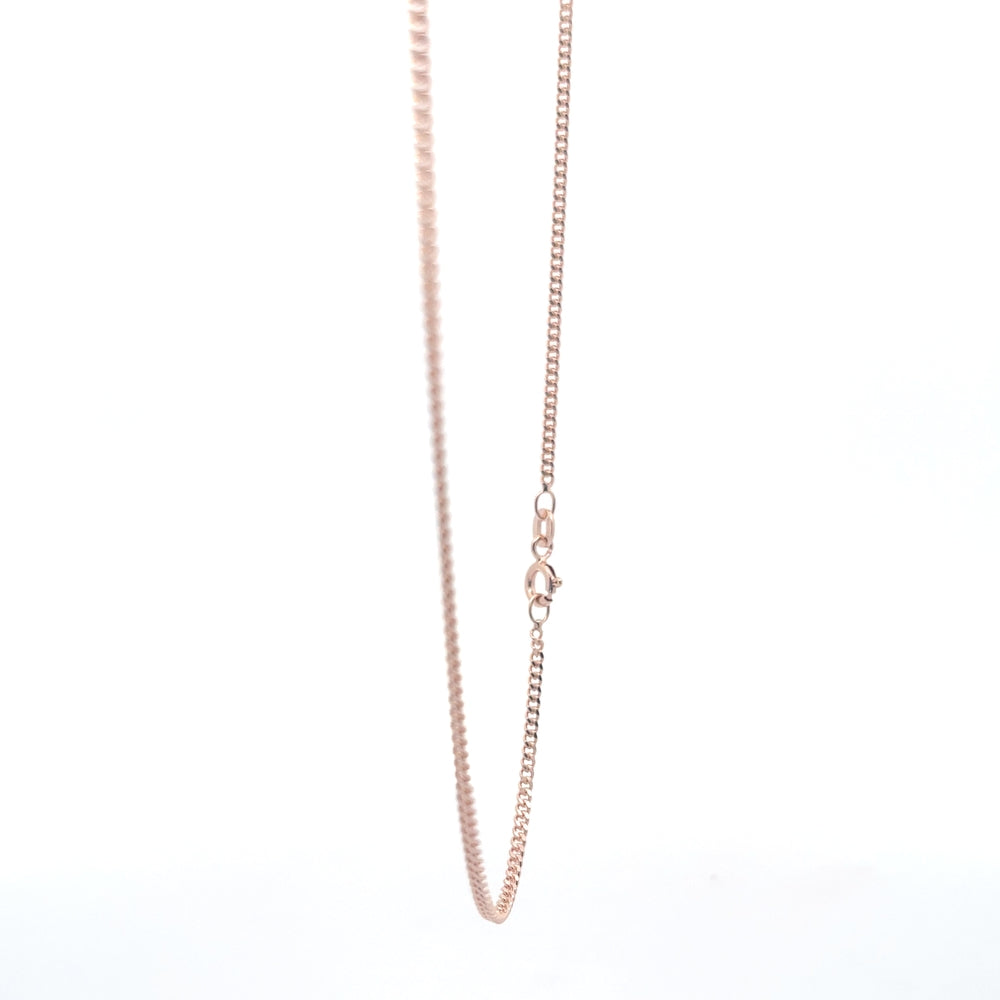 Nexus Link Rose Gold Finish 925 Silver Chain 40 cm