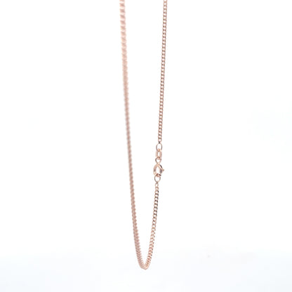 Nexus Link Rose Gold Finish 925 Silver Chain 40 cm