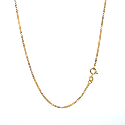 925 Silver Meridian Chain FlashGold Finish 40 cm