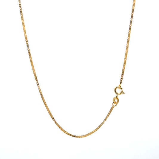 925 Silber Meridian Kette FlashGold Finish 40 cm