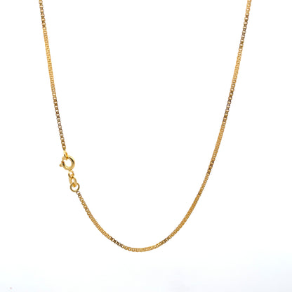 925 Silver Meridian Chain FlashGold Finish 40 cm