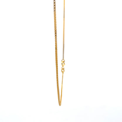 925 Silver Meridian Chain FlashGold Finish 40 cm