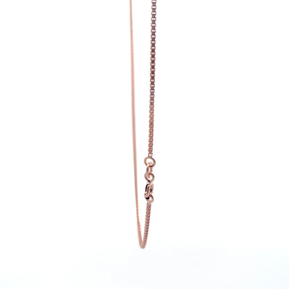 Luminous Path 925 Silver Box Chain RoseGold Finish 40 cm