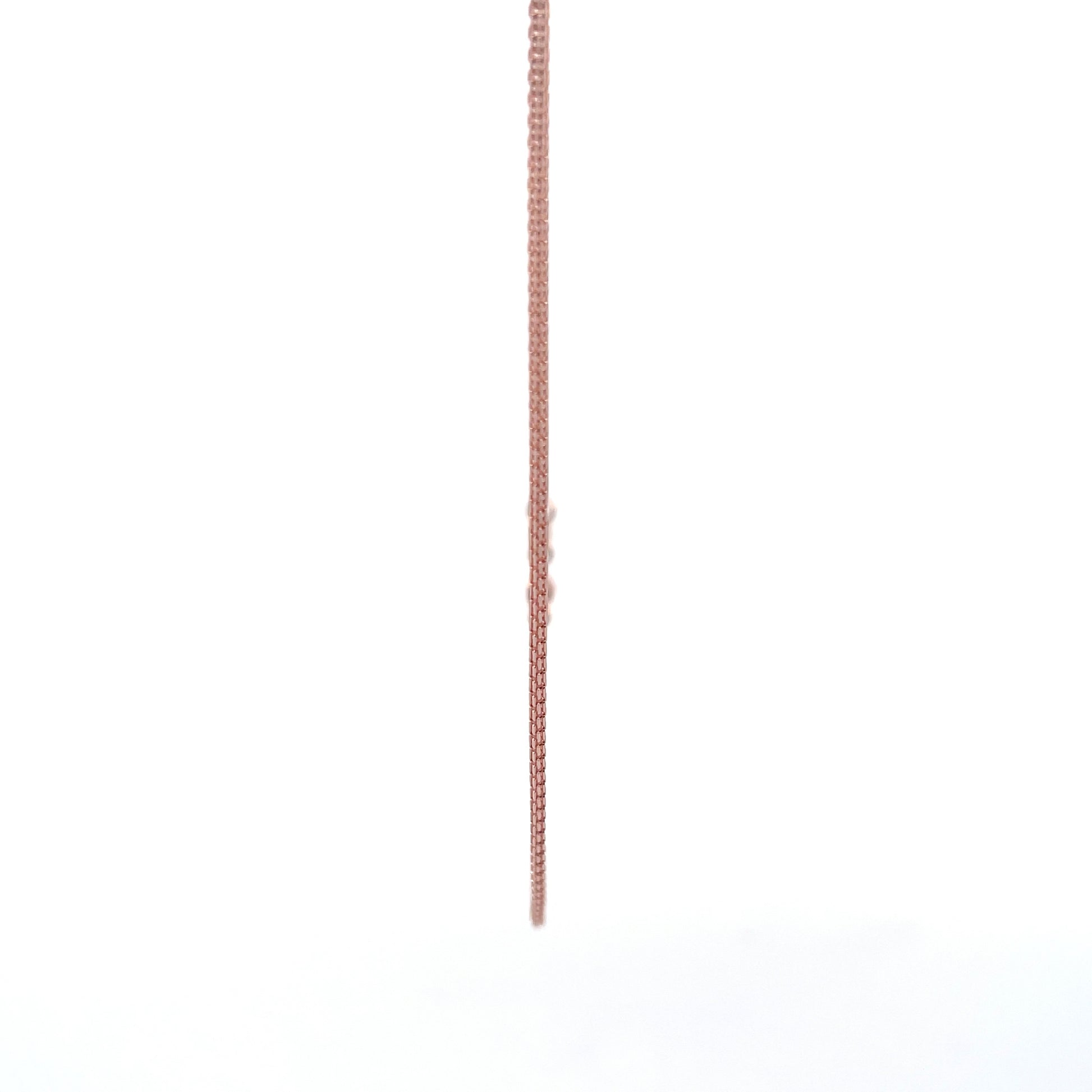 Luminous Path 925 Silver Box Chain RoseGold Finish 40 cm