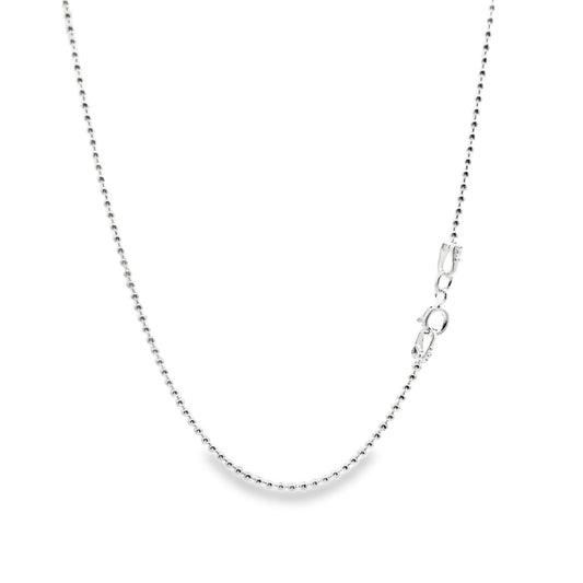 Klassische 925er Silber Kugelkette