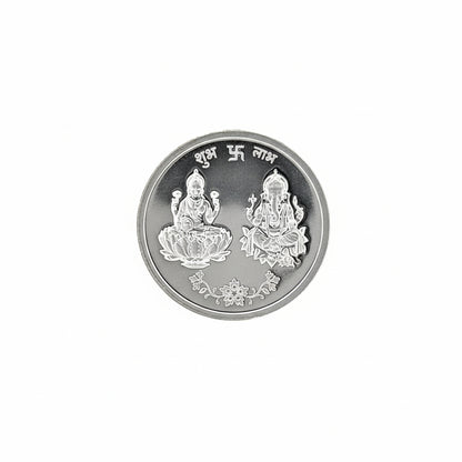 999 5g Laxmi Ganesh Round shape coin