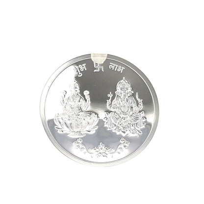 999 10g Laxmi Ganesh Round shape coin