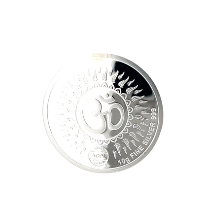 999 10g Laxmi Ganesh Round shape coin