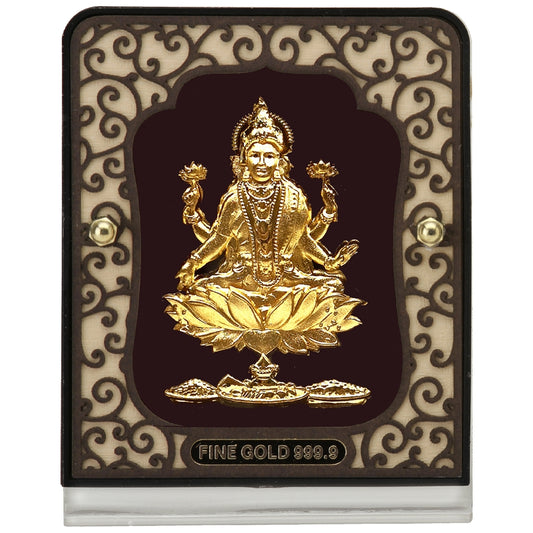 24KT Gold Foil Lakshmi Car Stand / Table Top