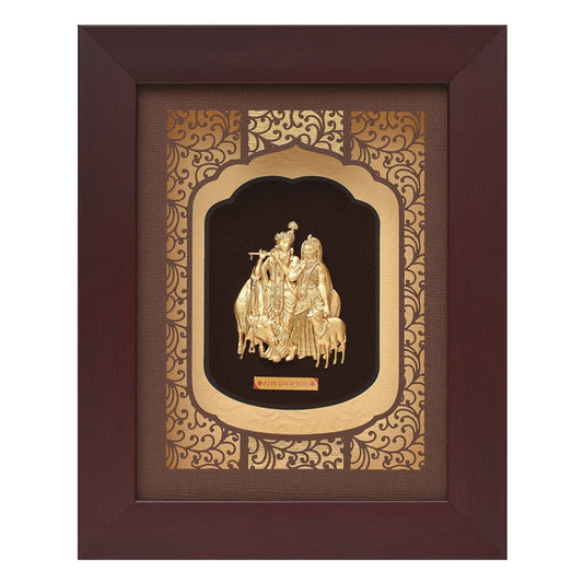 24KT Gold Foil Radha Krishna Frame