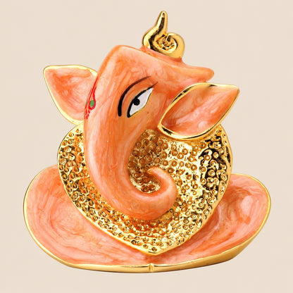 Idole de Ganesh orange nacré