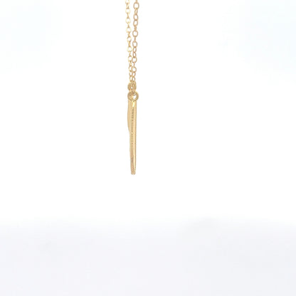 925 Silver Duo Feather Necklace with 14kt gold plating