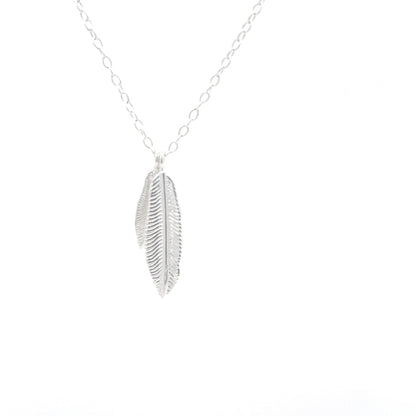 925 Silver Duo Feather Necklace
